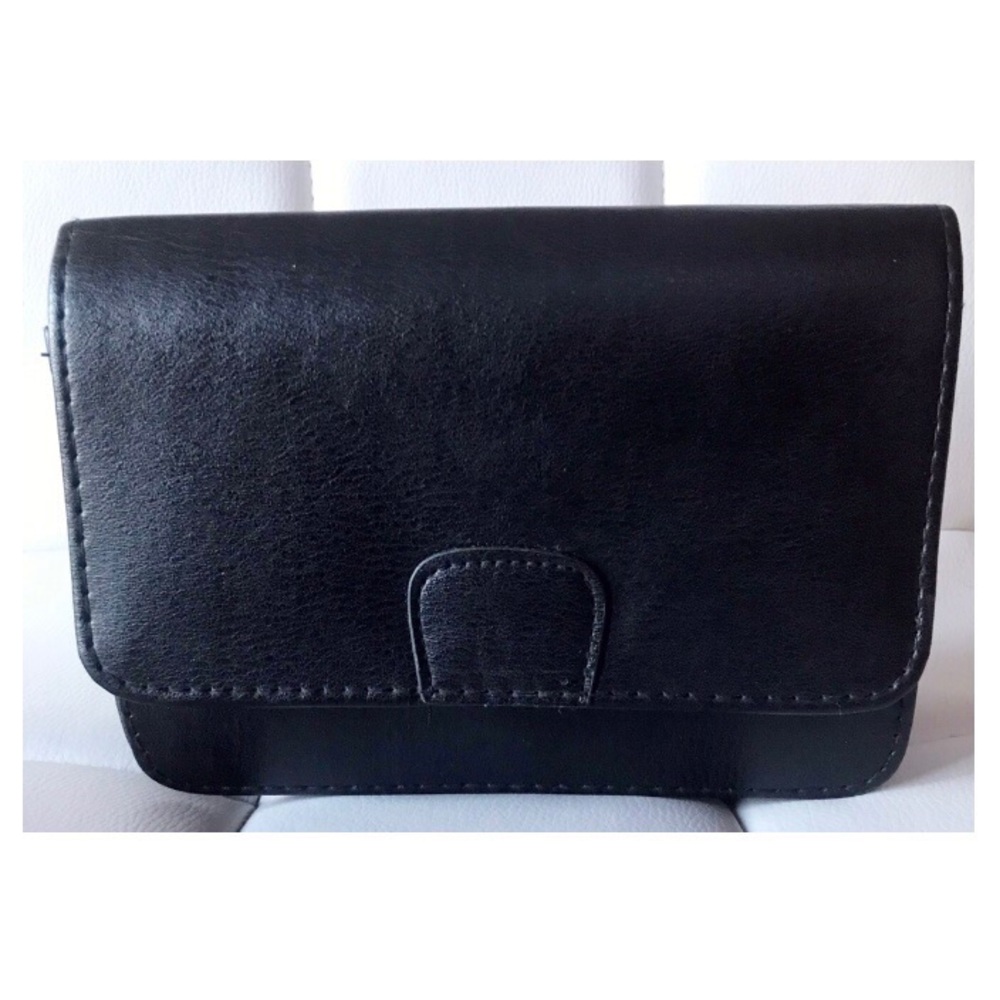 Black Faux Leather Clutch